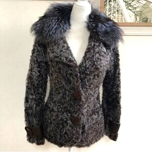NWOT Genuine fur and leather jacket